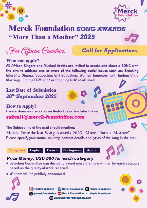 Call for Applications-Merck Foundation Song Awards "More Than a Mother" 2025