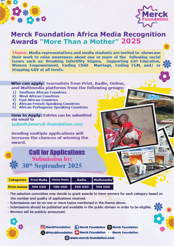 Call for Applications-Merck Foundation Media Awards "More Than a Mother" 2025