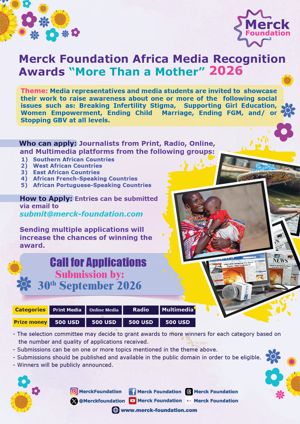 Merck Foundation Africa Media Recognition Awards 2026 “More Than a Mother”
