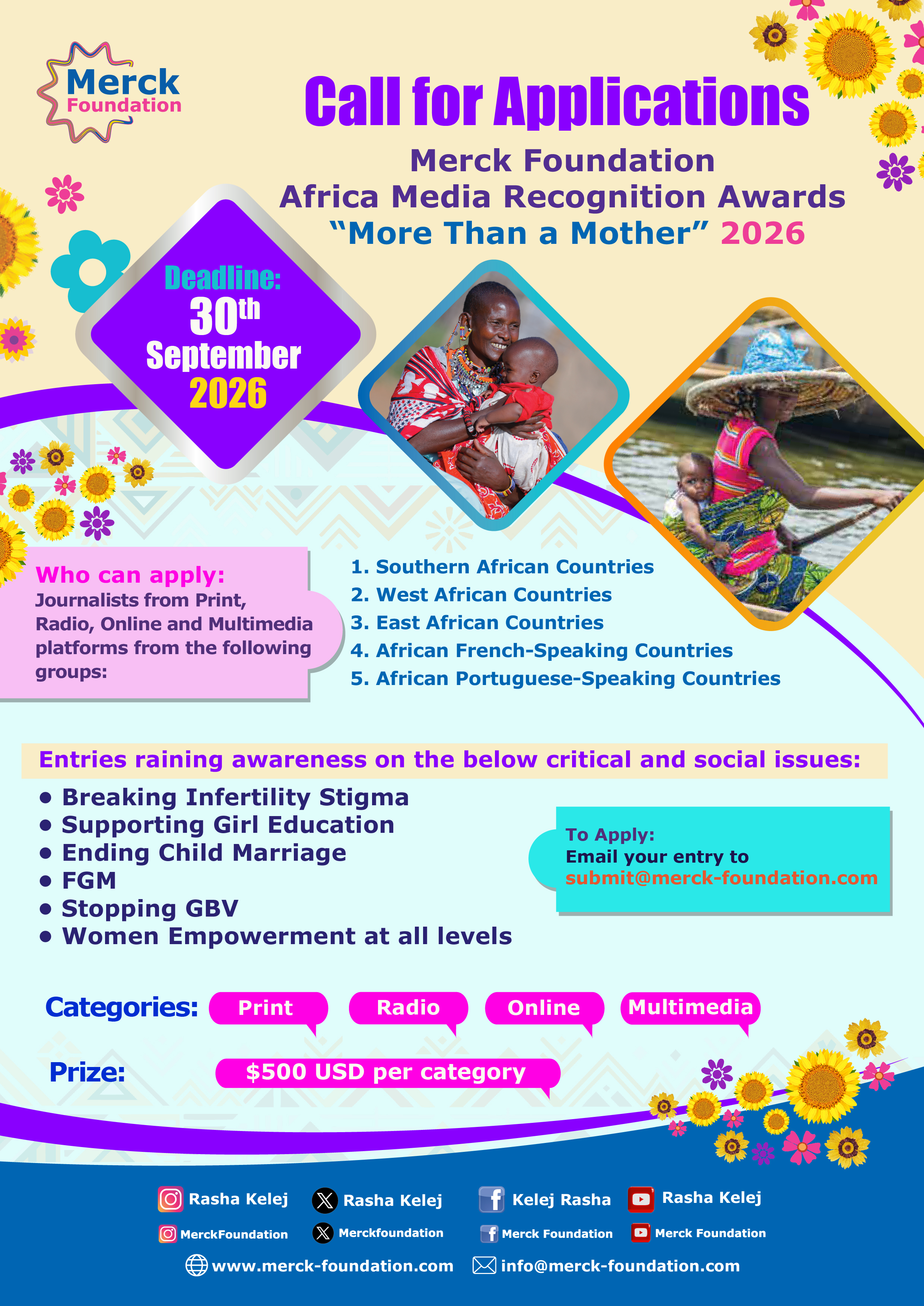 Merck Foundation Africa Media Recognition Awards 2026 “More Than a Mother”